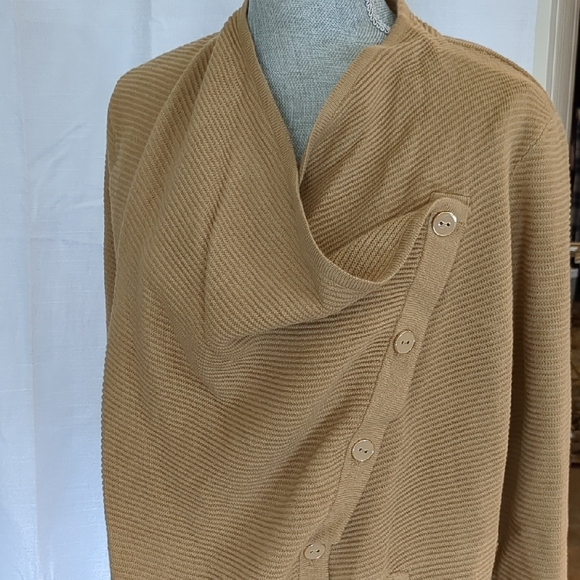 New York & Company Sweaters - Tan Button-Up Women's Sweater